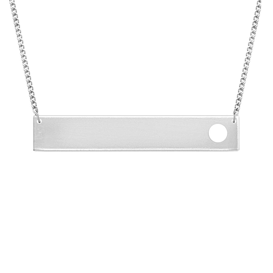 Offset Gemstone Bar Necklace 1 5 Stones Zales