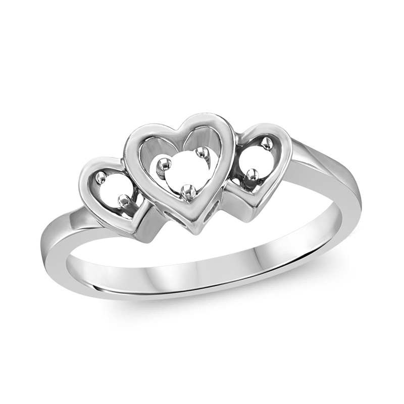 zales 3 heart ring