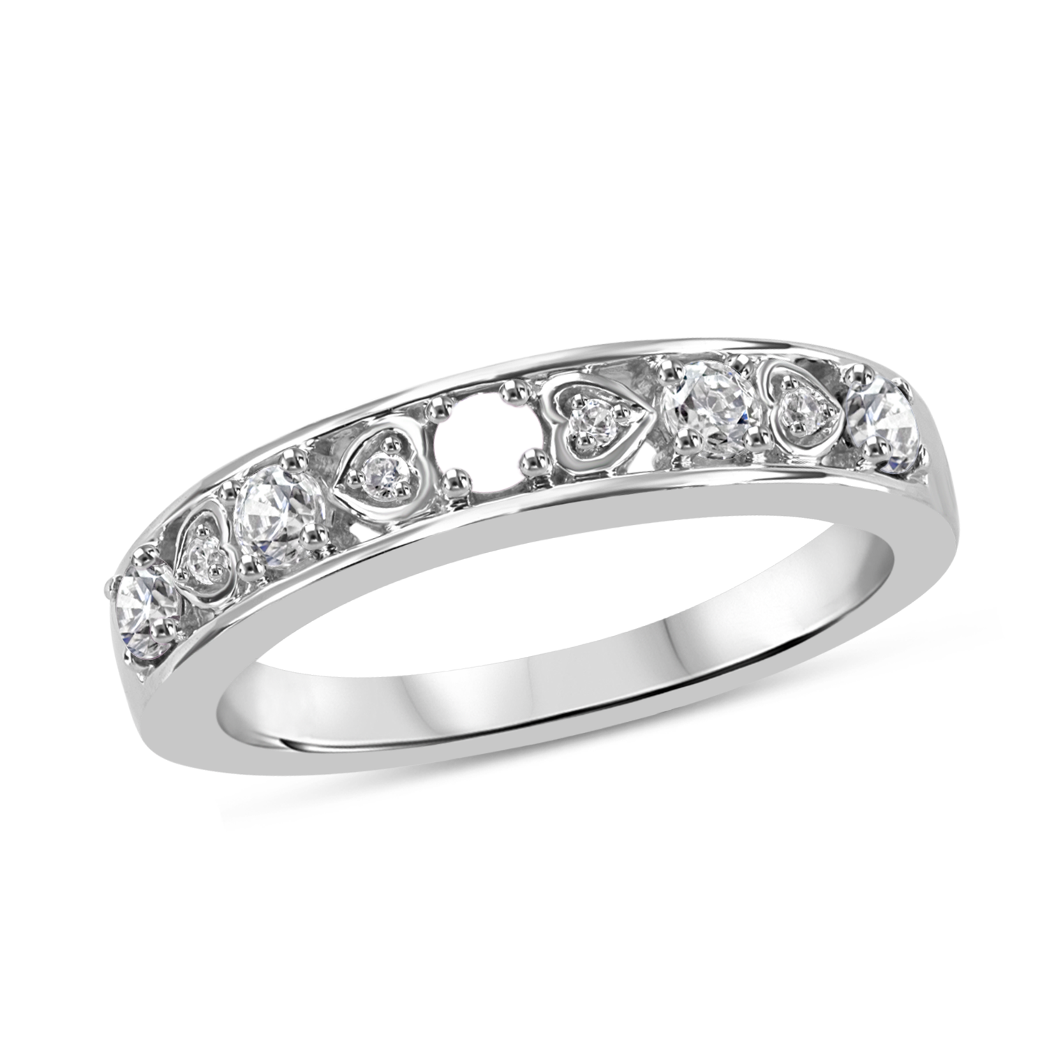 Mother's Birthstone and Diamond Accent Split Shank Bypass Ring (2-3 Stones)  | Zales