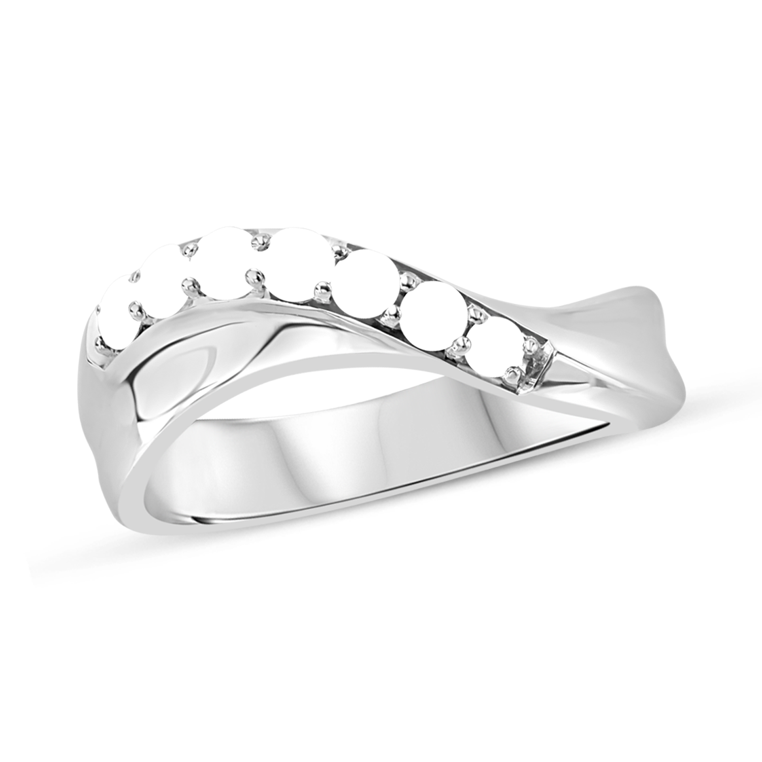 Mother s Birthstone Wave Ring 7 Stones Zales