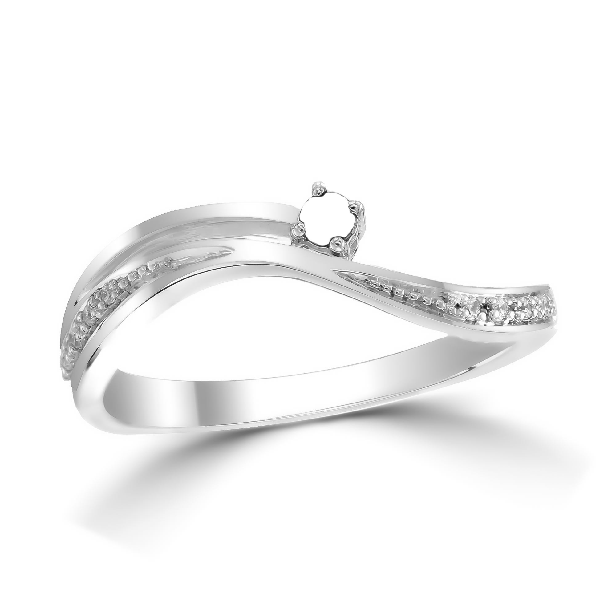 Gemstone and Diamond Accent Wavy Ring 1 5 Stones Zales