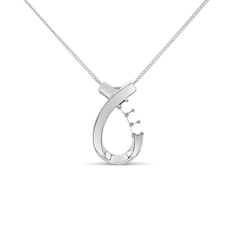 Mother's Simulated Birthstone Looping Cross Pendant in Sterling Silver (1-4  Stones) | Zales