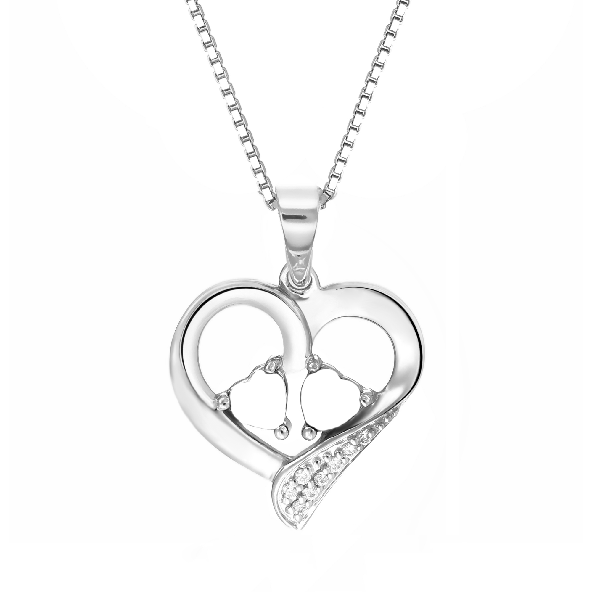 Affinity Gems Tanzanite & Diamond Heart Pendant Necklace, 14K - QVC.com