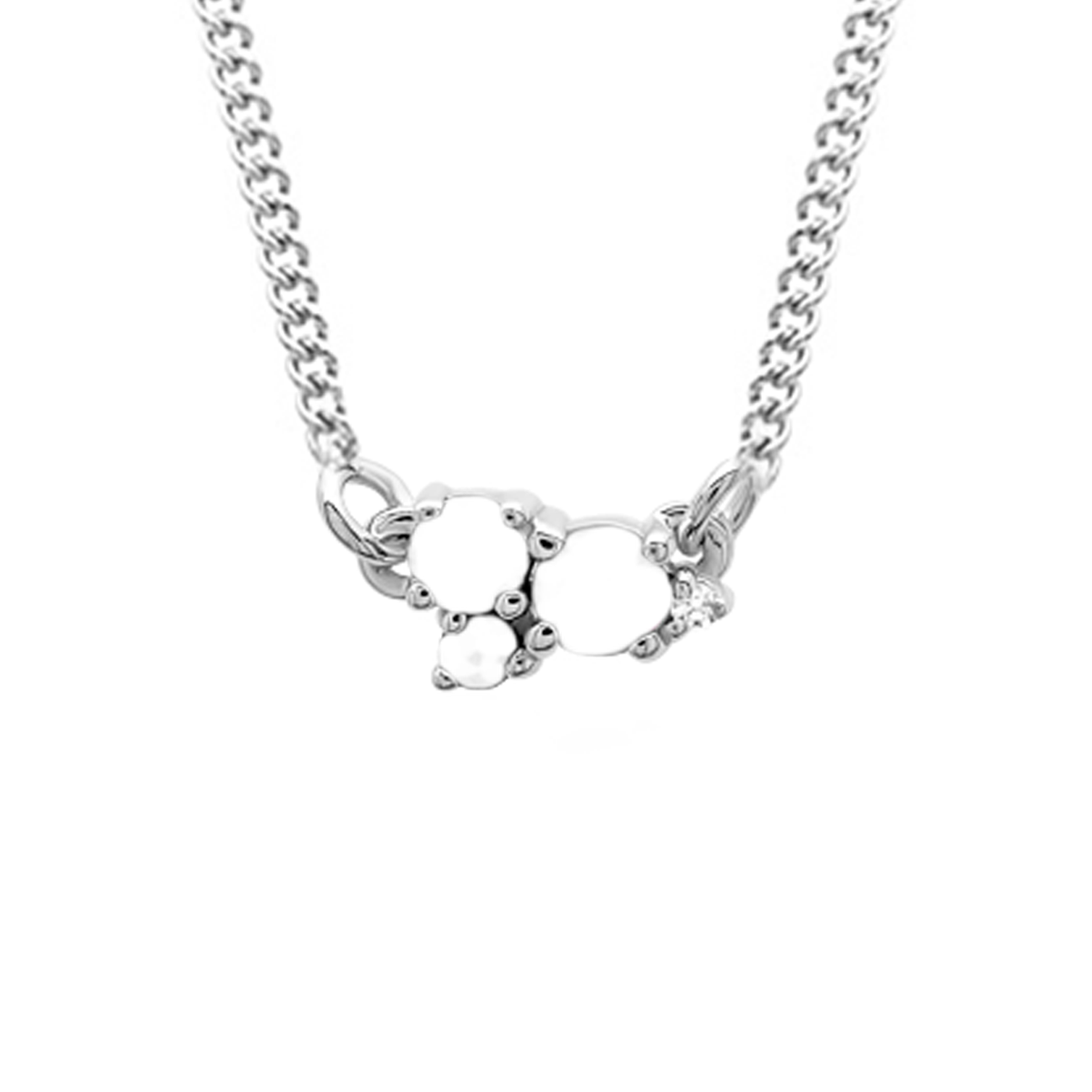 Vera Wang Men 4-3/8 CT. T.W. Black Diamond Curb Chain Necklace in Sterling  Silver with Black Ruthenium - 20