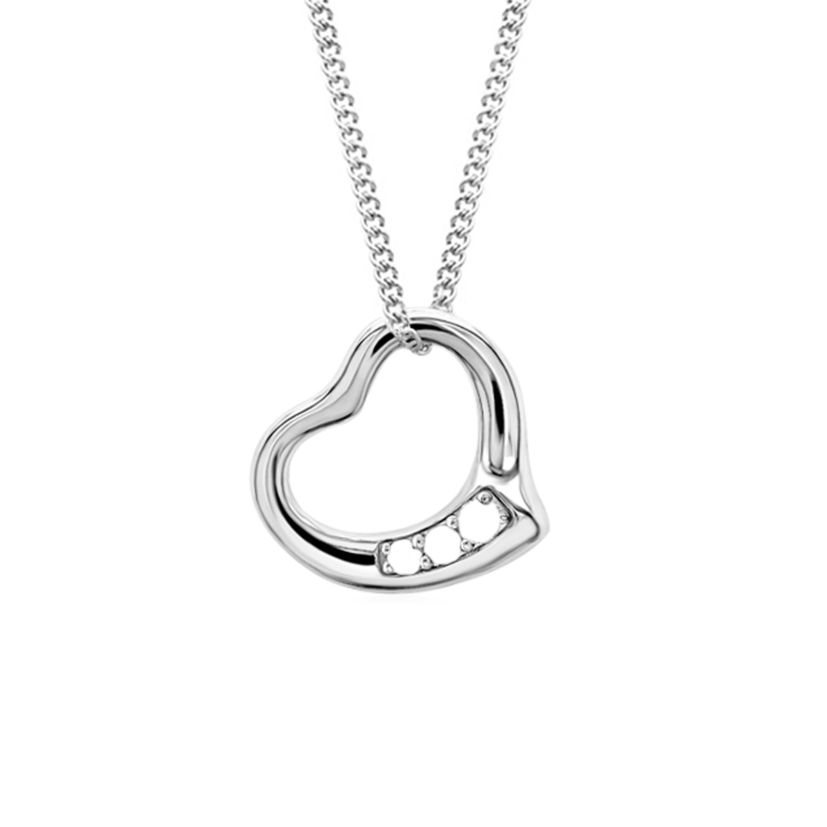 Zales tilted 2025 heart necklace