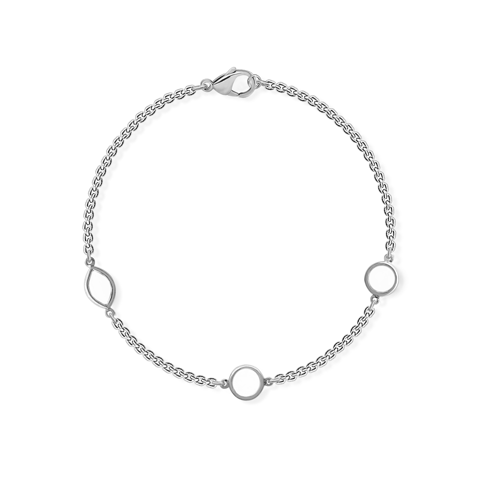 Multi Shaped Bezel Set Birthstone Station Bracelet 3 7 Stones 7.25 Zales